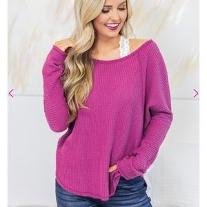 Pink Lily Boutique waffle top